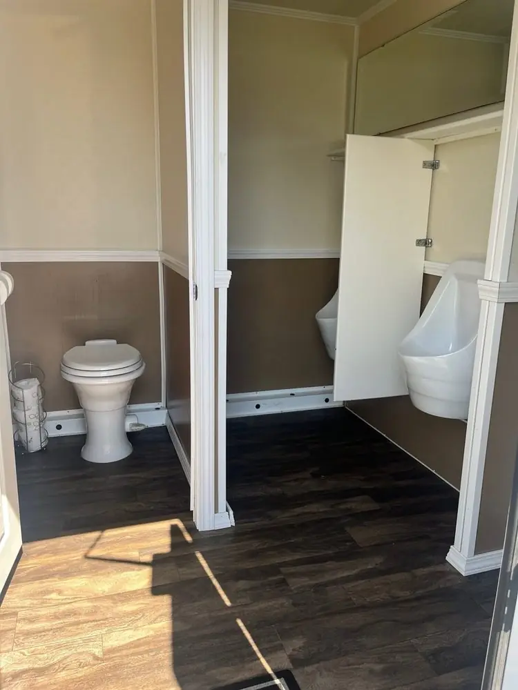 Clean Spot 5 station restroom trailer for a job site
