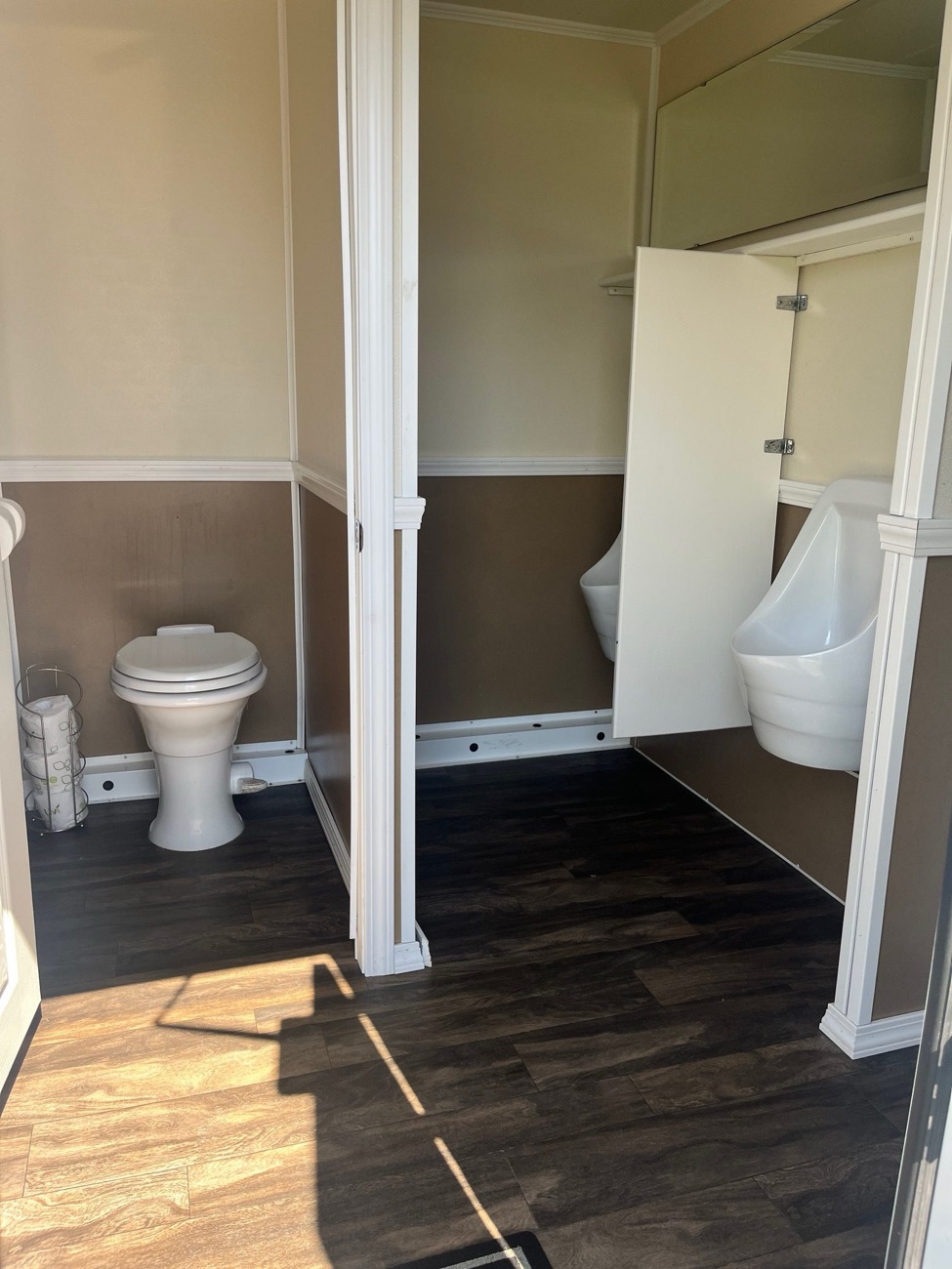 Clean Spot 5 station restroom trailer for a job site